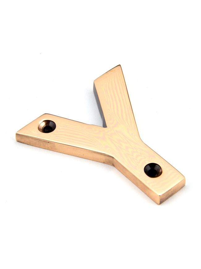 Polished Bronze Letter Y