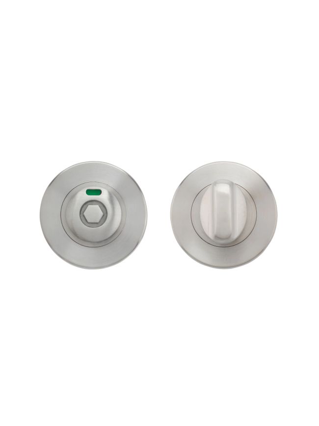 Zoo Hardware Turn and HEX Release with indicator on 52mm rose - Satin Stainless