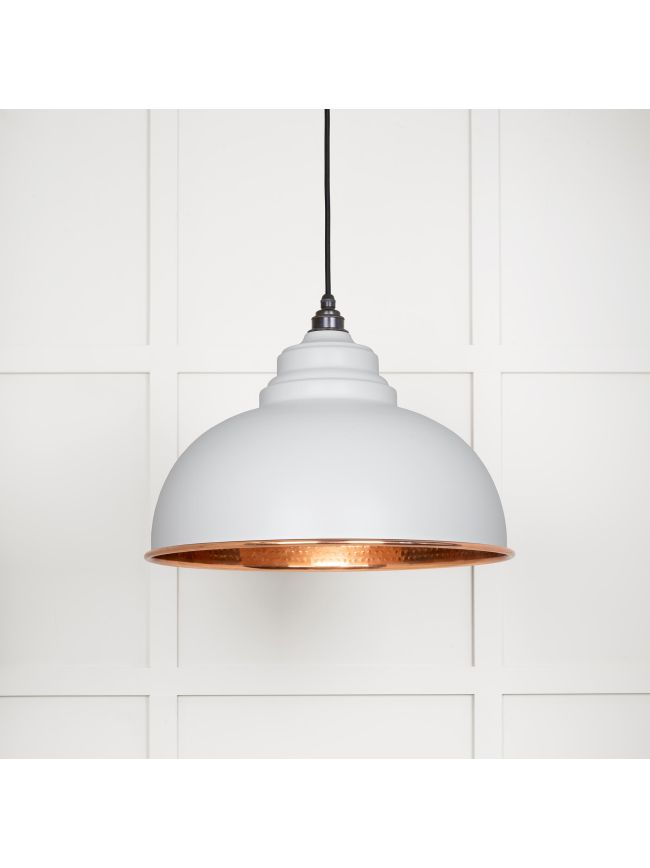 Hammered Copper Harborne Pendant in Flock