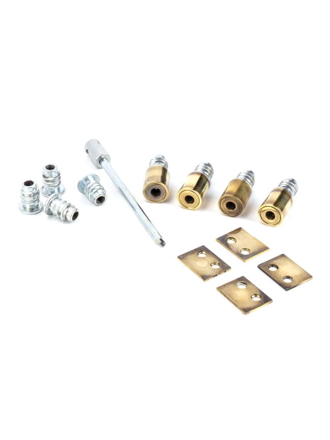 Aged Brass Secure Stops (Pack of 4)