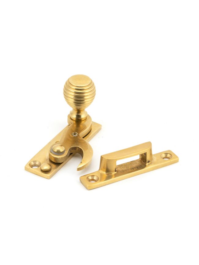 Polished Brass Beehive Sash Hook Fastener