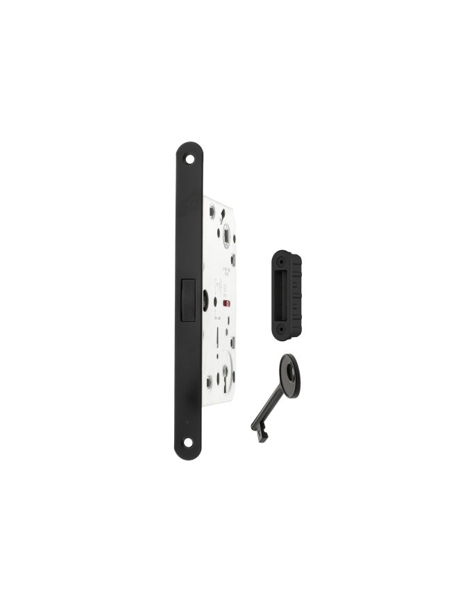 AGB Polaris 2XT Magnetic Key Sashlock 60mm backset with strike plates for ALU doors - Matt Black