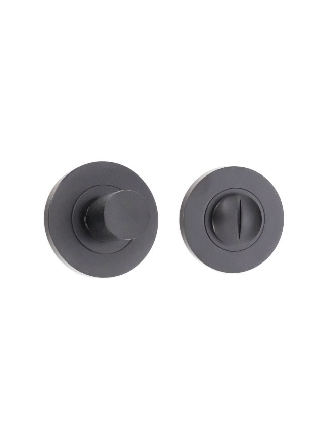 Hammered Knurlmond Thumb Turn & Release Matt Black
