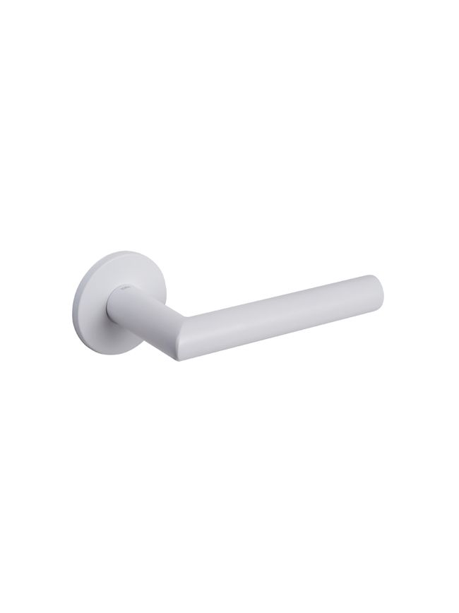 Tupai Rapido 5S Covela Lever Door Handle on 5mm Slimline Round Rose - White (Pair)