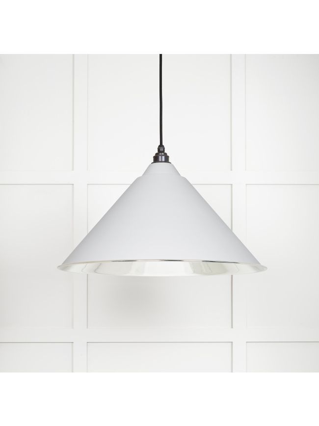 Smooth Nickel Hockley Pendant in Flock