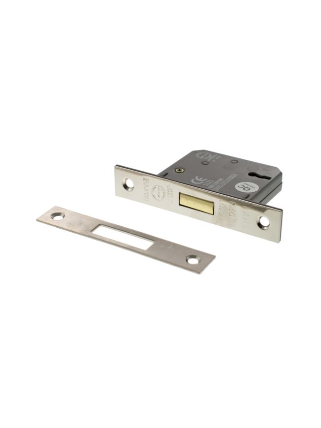 Atlantic 3 Lever Key Deadlock [CE] Keyed Alike 2.5" - Polished Nickel