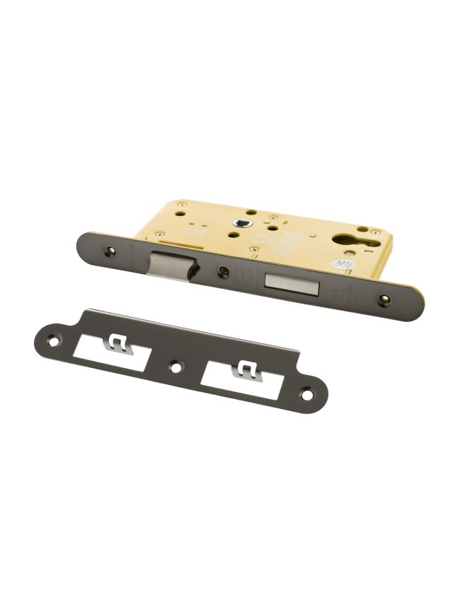 Atlantic DIN Radius Heavy Duty Euro Profile Sashlock Double Throw 60mm backset - Black Nickel