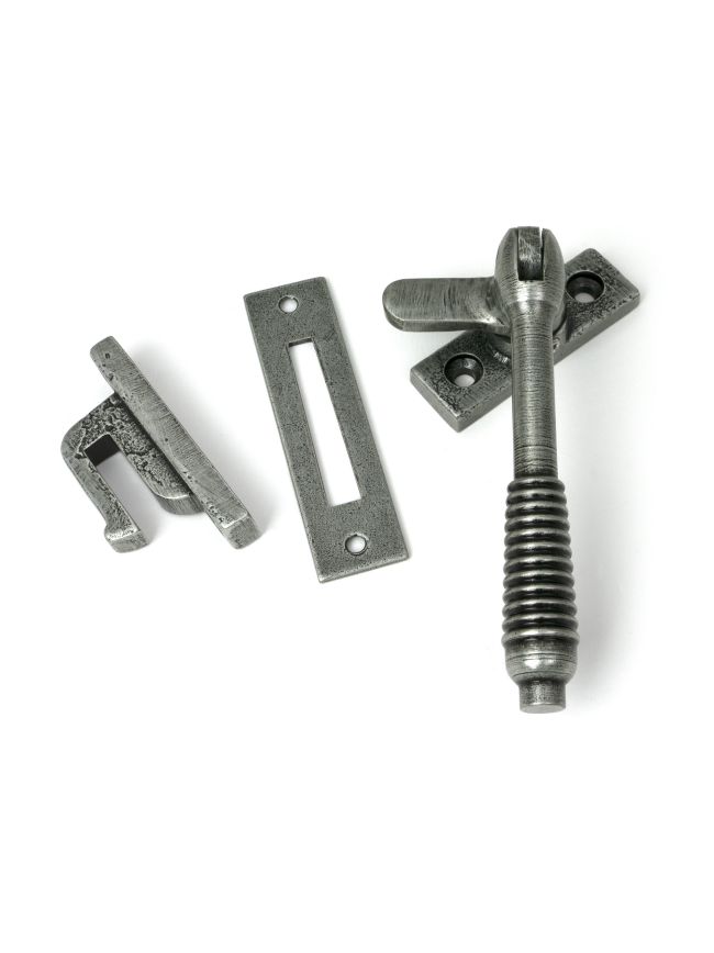 Pewter Locking Reeded Fastener