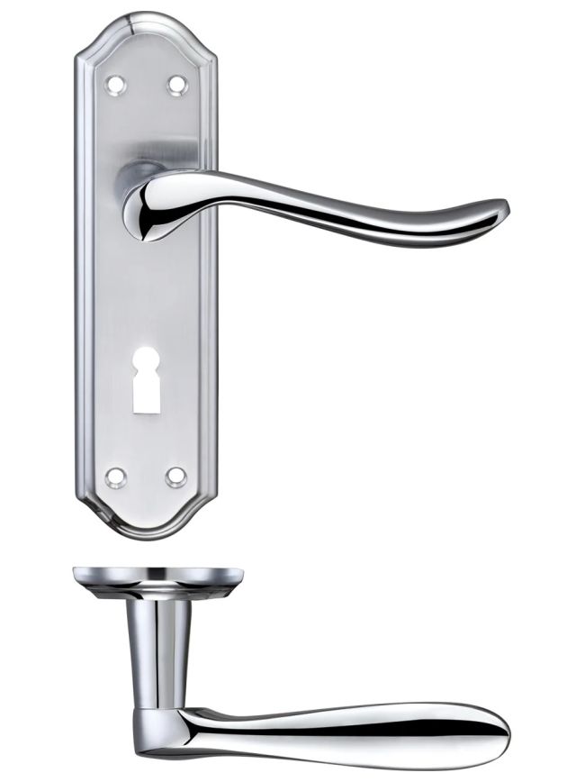 Zoo Hardware Lincoln Lever Euro Lock (47.5mm c/c) Furniture - Satin