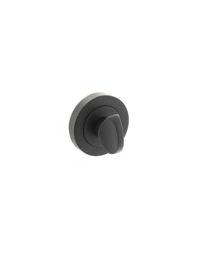 Millhouse Brass WC turn on Round Rose - Matt Black