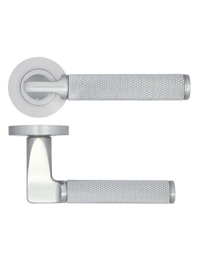Zoo Hardware Bilbao lever on rose - Satin Chrome