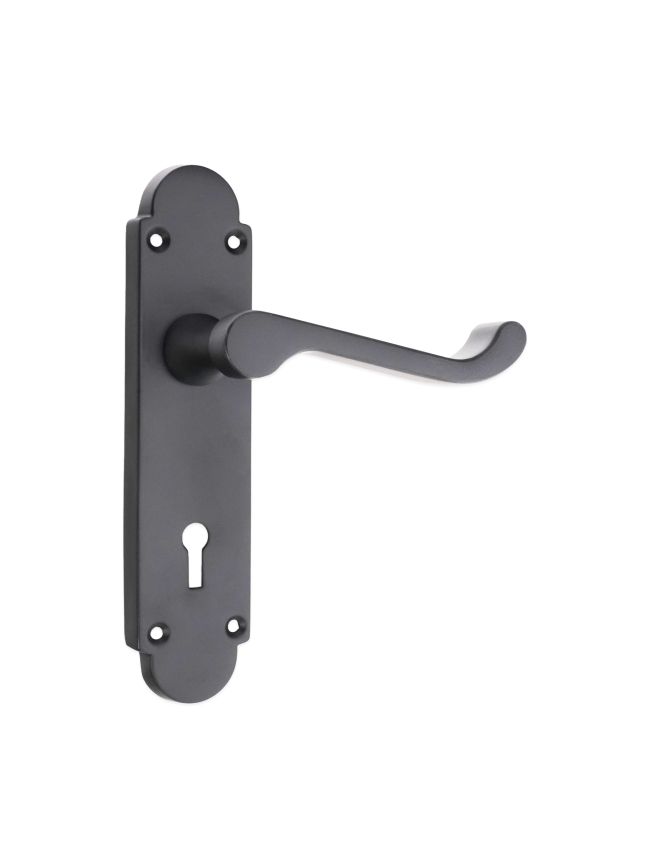 Oakley Lever on Backplate Lock Matt Black