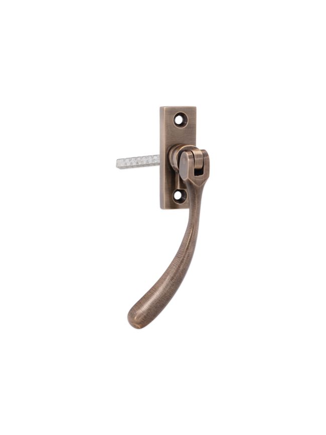 Peardrop Espag Locking Fastener (LH) Antique Brass
