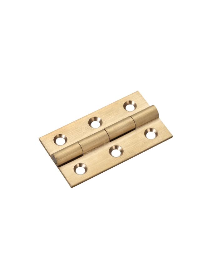 Zoo Hardware Solid drawn brass butt hinge - 50 x 28 x 1.5mm - Satin Brass