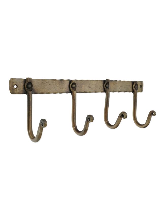 Iron Coat Hook Plain 4 leg - Antique