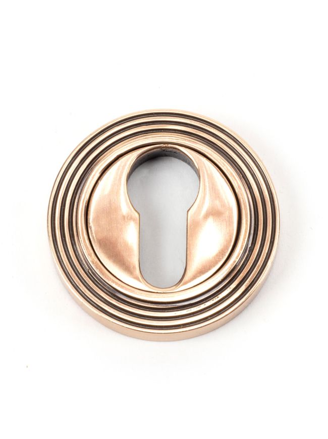 Polished Bronze Round Euro Escutcheon (Beehive)