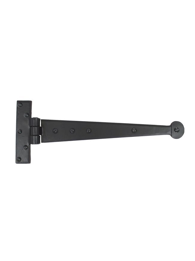 Black 12" Penny End T Hinge (pair)