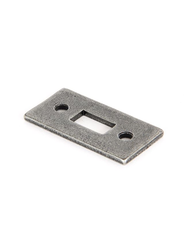 Pewter Mortice Plate For 6" Cranked Bolt