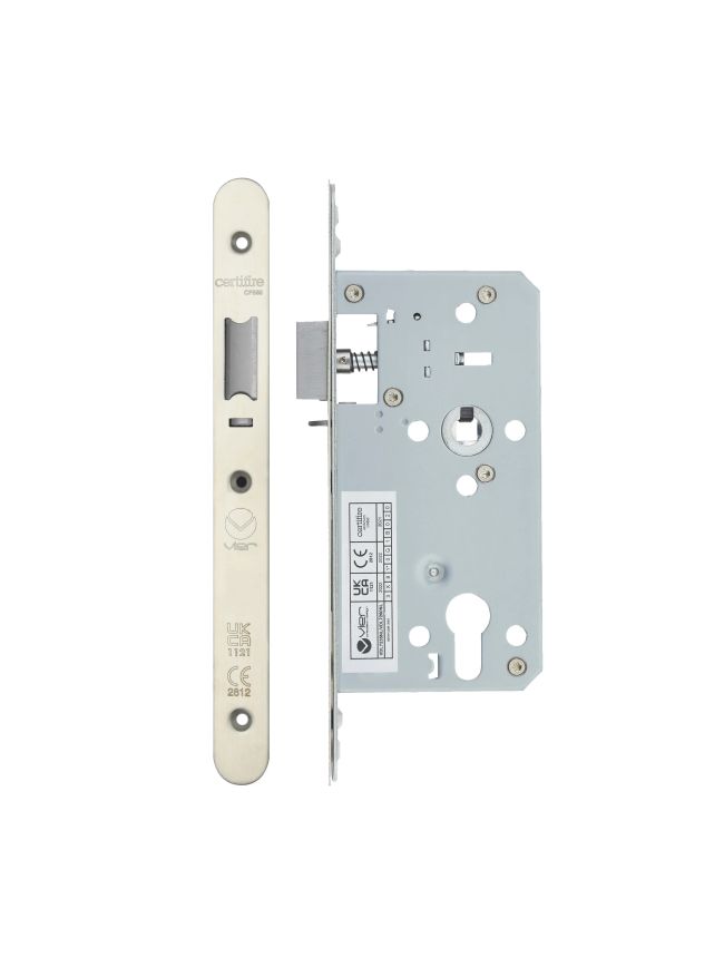 Zoo Hardware 2 Piece - DIN night latch - 72mm c/c - backset 55mm - radius - Stainless Steel
