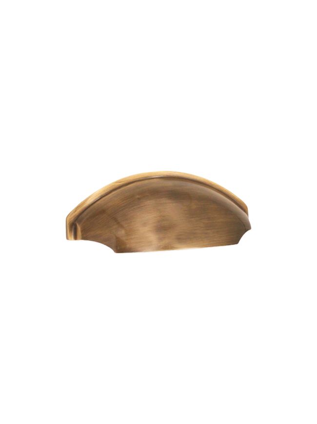 Tulip Cup Drawer Pull Antique Brass