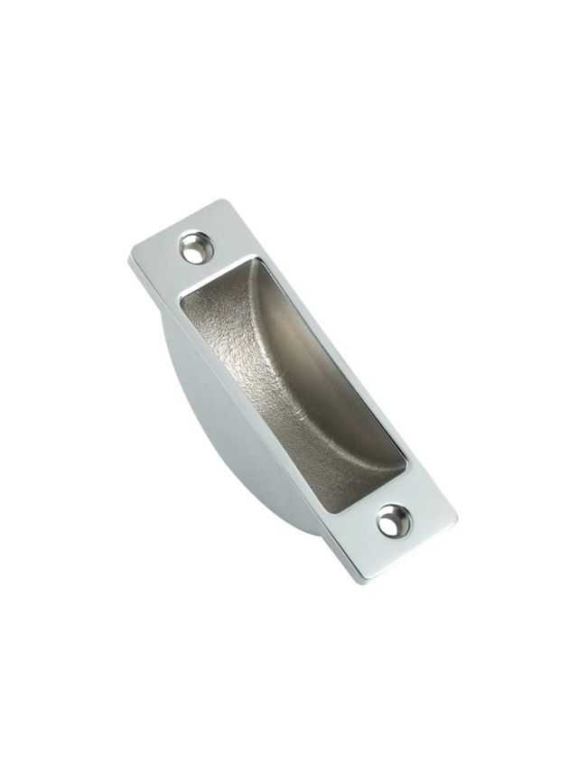 Zoo Hardware Easyclean Dust Socket for Flush Bolts Wood 62 x 19mm - Polished Chrome