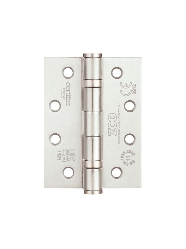 Zoo Hardware Ball Bearing Hinge - Steel 102 x 76 x 3mm - Satin Nickel