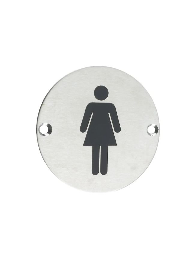 Zoo Hardware Sex Symbol - Female - 76mm dia - Satin Stainless