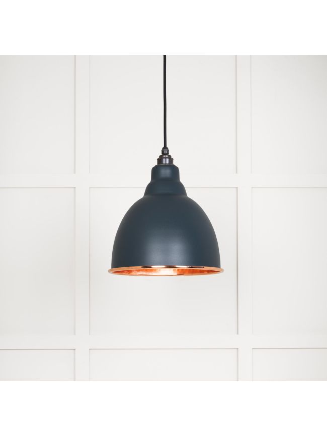 Hammered Copper Brindley Pendant in Soot