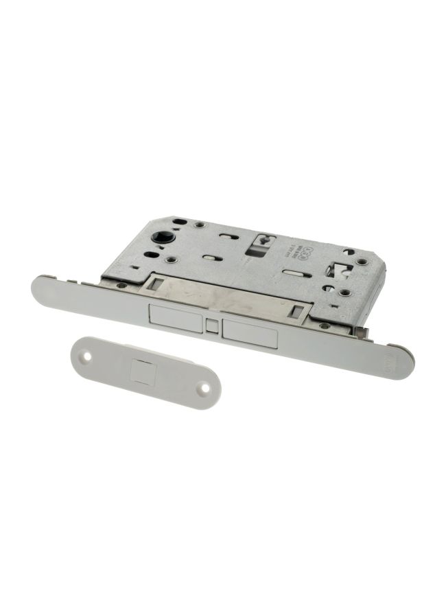 AGB Touch Magnetic Door Catch Bathroom Lock - White