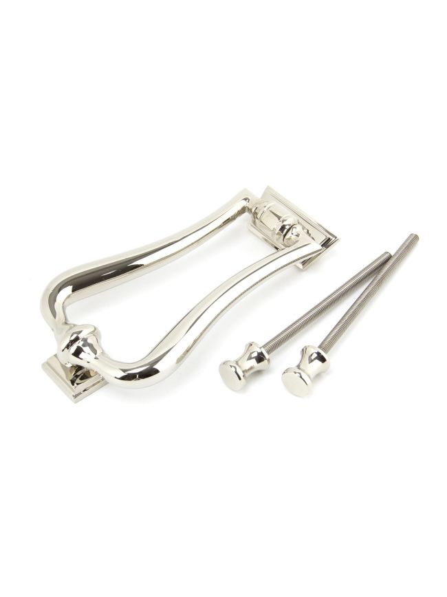 Polished Nickel Slimline Art Deco Door Knocker