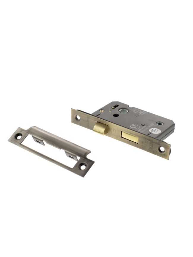 Atlantic Bathroom Lock [CE] 3" - Matt Antique Brass