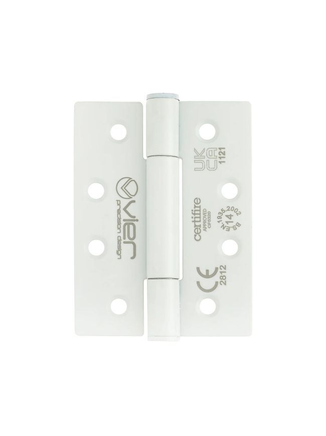 Zoo Hardware Grade 14 concealed knuckle hinge SS201 - square - Powder Coat White
