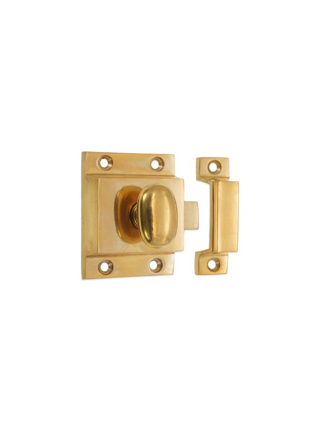 Cupboard Catch Polished Brass Unlacquered