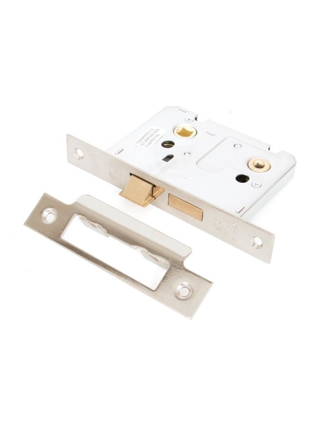 Nickel 3" Bathroom Mortice Lock