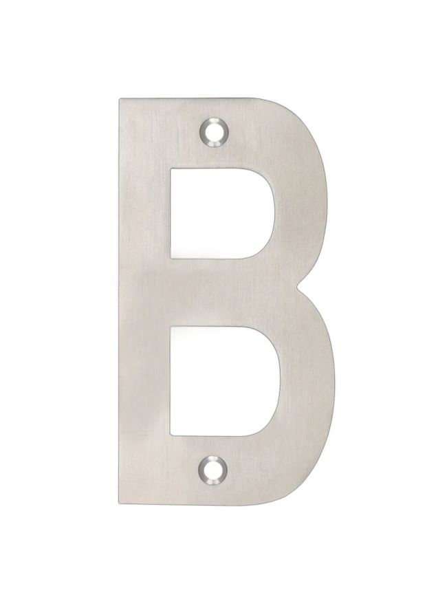 Zoo Hardware Letter - B - 102mm - Satin Stainless