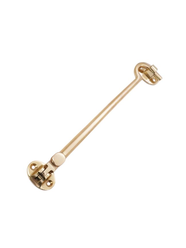 Silent Cabin Hook 8" -  200mm Polished Brass
