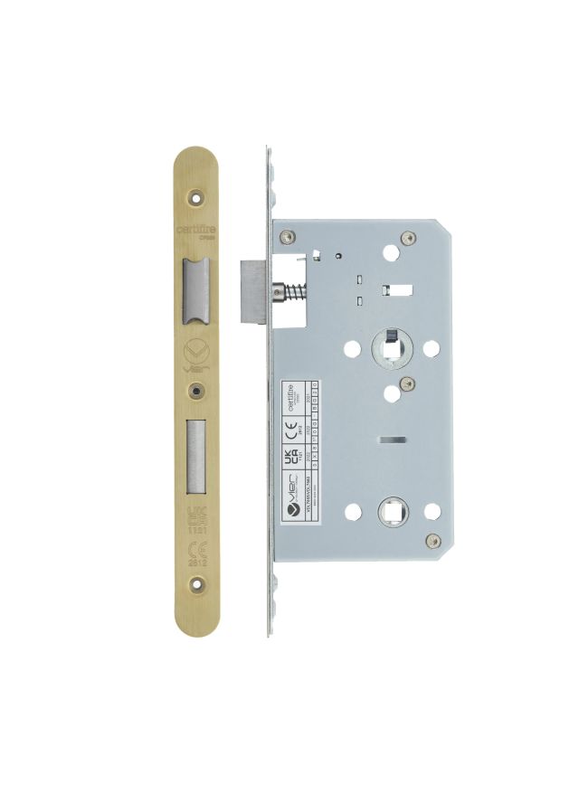 Zoo Hardware 2 Piece - DIN bathroom - 78mm c/c - backset 60mm - Brass