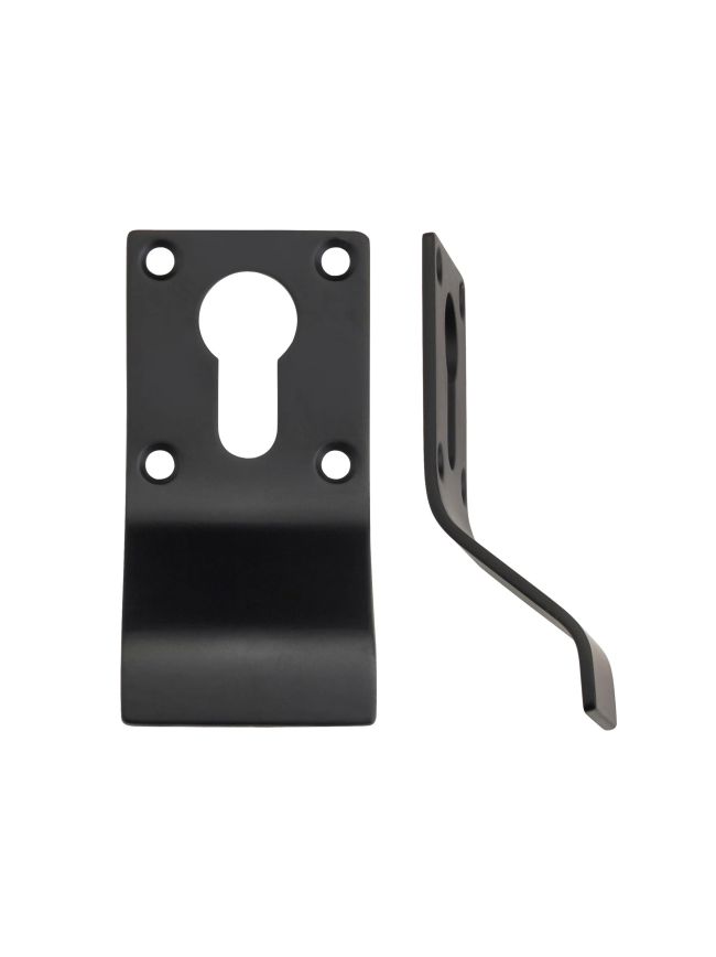 Zoo Hardware Cylinder Latch Pull - Euro Profile - 88mm x 43mm - Powder Coat Black
