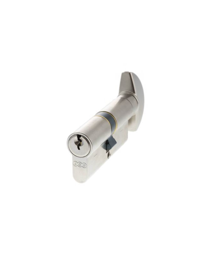 AGB Euro Profile 5 Pin Cylinder Key to Turn 35-35mm (70mm) Keyed Alike - Satin Chrome