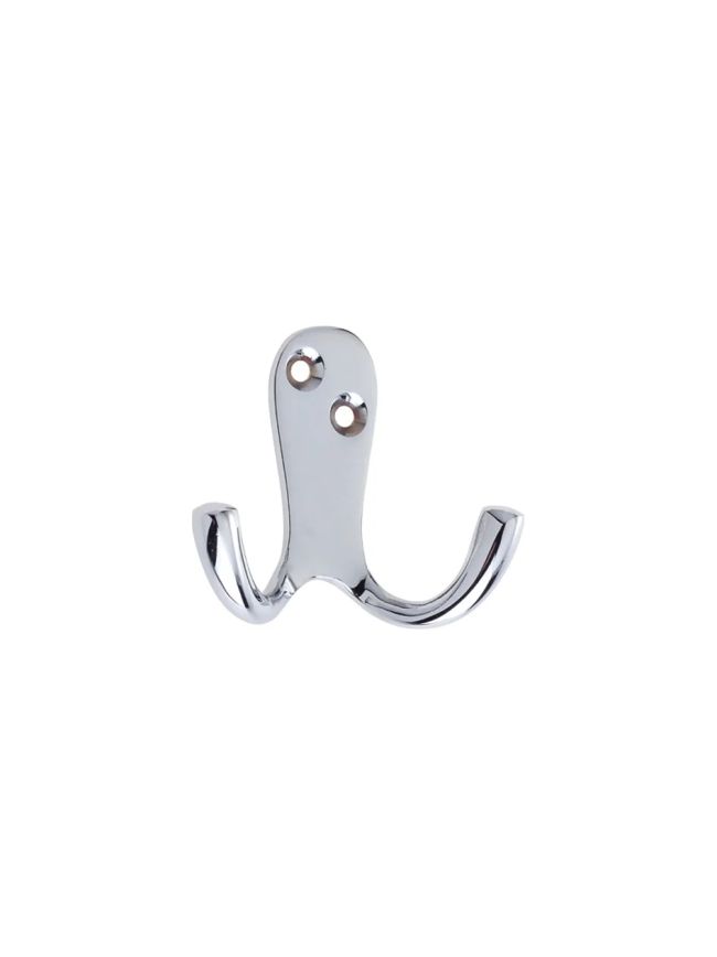 Zoo Hardware Double Robe Hook - Chrome