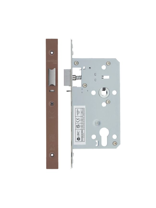 Zoo Hardware 2 Piece - DIN night latch - 72mm c/c - backset 60mm - Bronze