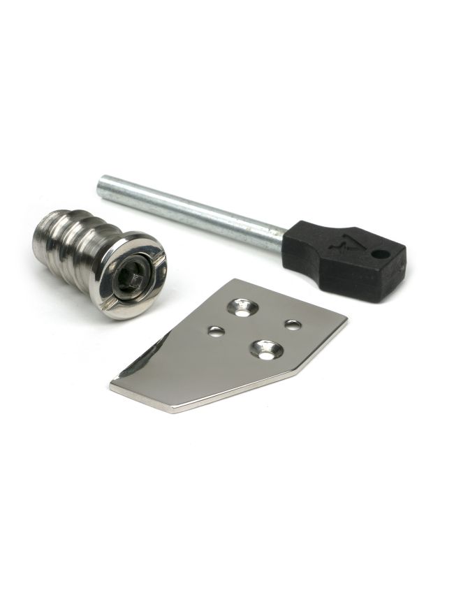 Polished Marine SS (316) Key-Flush Sash Stop