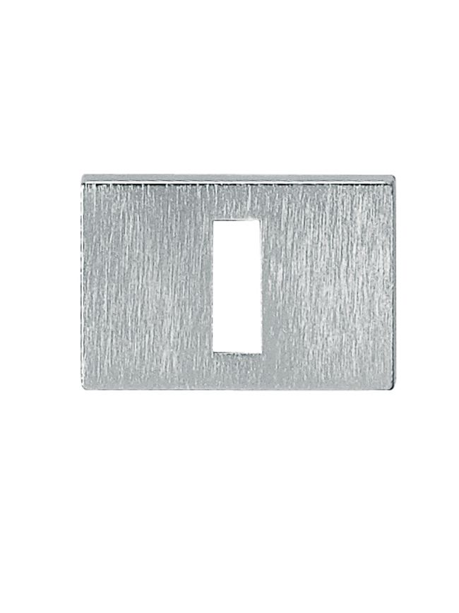 Tupai Rapido RetaLine/VersaLine Key Escutcheons on Long Rose - Satin Chrome (Pair)
