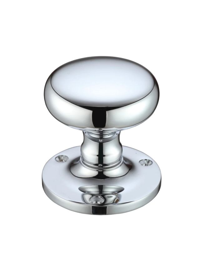 Zoo Hardware Mushroom Mortice Knob Furniture 62.5mm Rose dia. - Polished Chrome