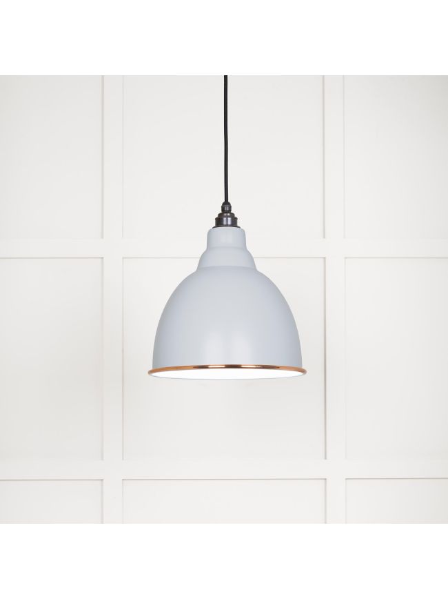 White Gloss Brindley Pendant in Birch