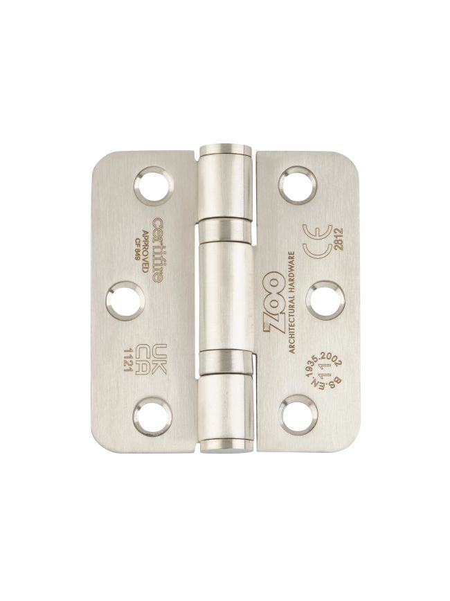 Zoo Hardware Grade 11 Ball Bearing Hinge Stainless Steel Radius - Grade 201 -76 x 67 x 2.5mm