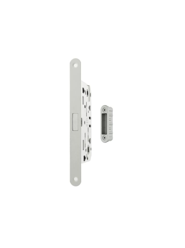 AGB Polaris 2XT Magnetic Bathroom Lock 50mm backset with strike plates for ALU doors - White
