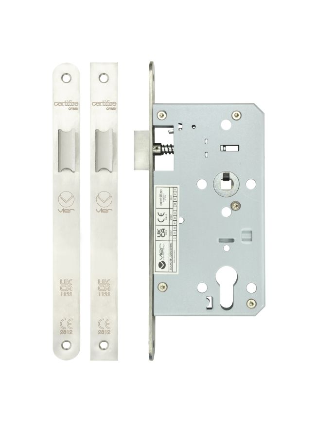 Zoo Hardware Din latch - backset 60mm - radius - Satin Stainless