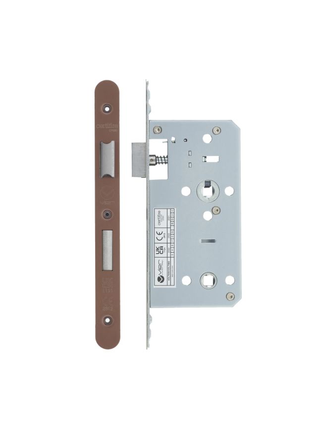 Zoo Hardware 2 Piece - DIN bathroom - 78mm c/c - backset 55mm - radius - Bronze