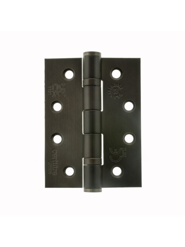 Atlantic Ball Bearing Hinges Grade 13 Fire Rated 4" x 3" x 3mm - Urban Dark Bronze (Pair)